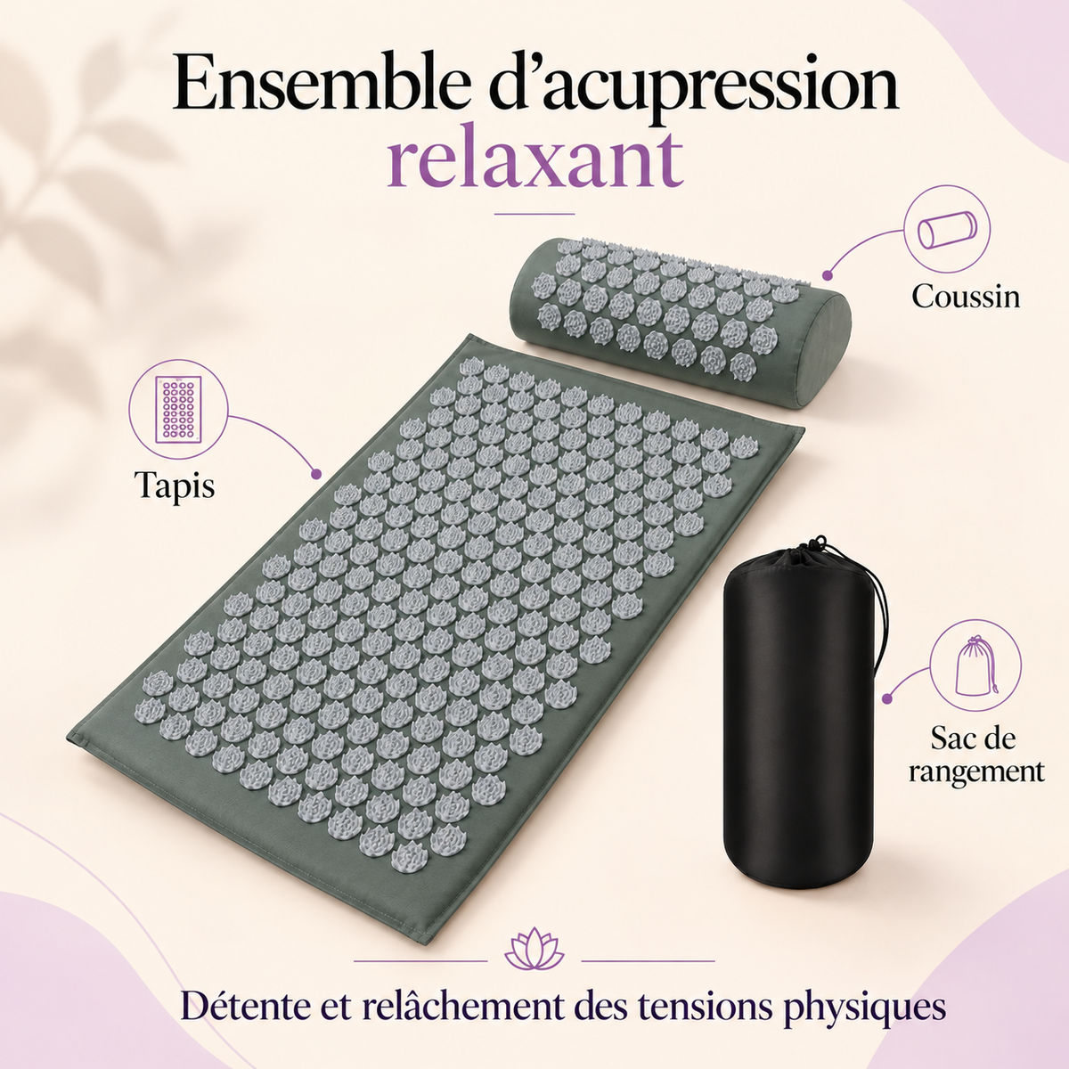 Tapis d'acupression relaxant