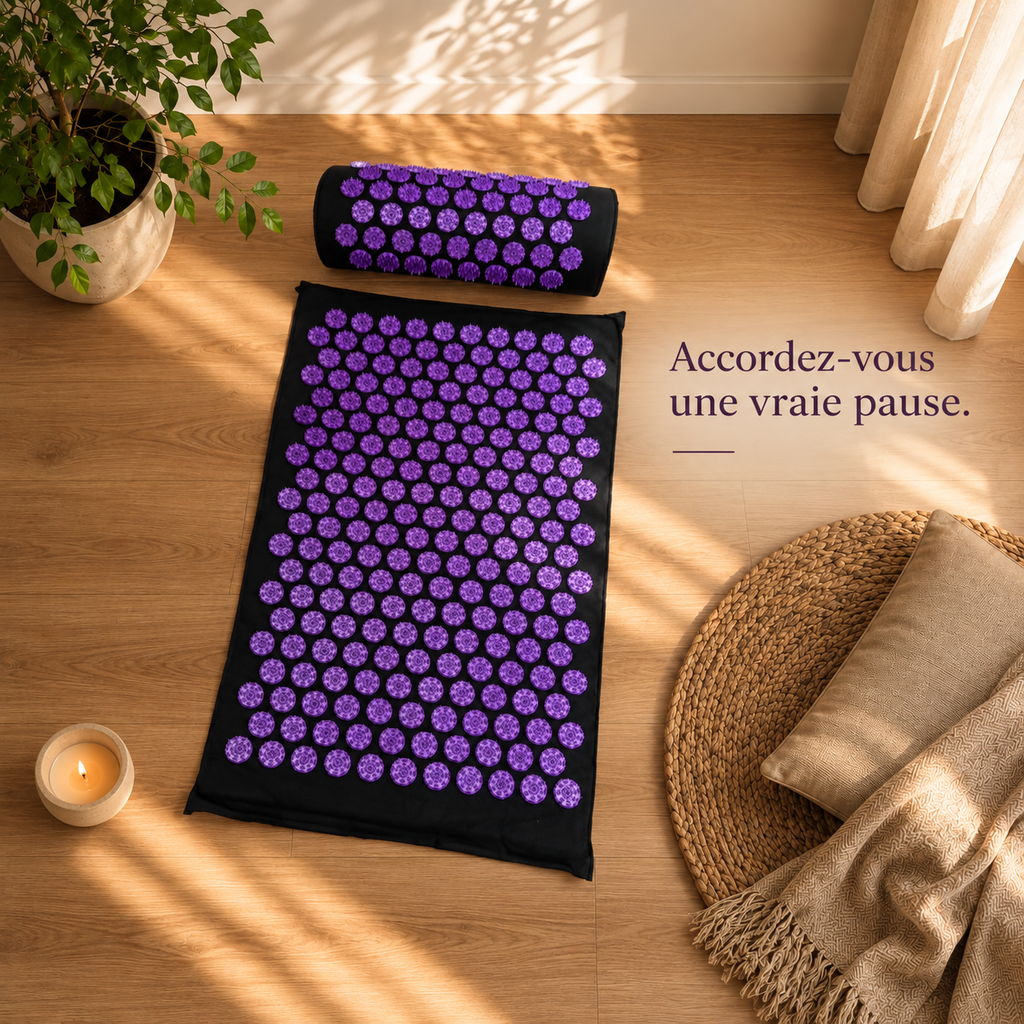 Relaxing acupressure mat