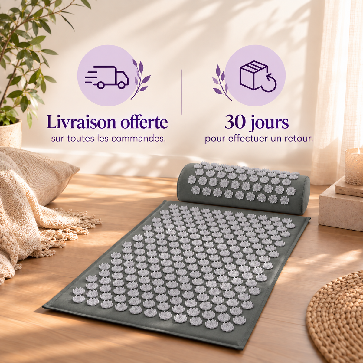 Relaxing acupressure mat