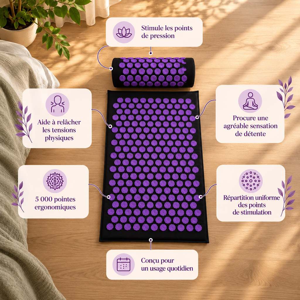 Relaxing acupressure mat